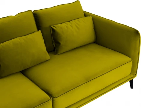 Диван Amsterdam трехместный ОГОГО (арт.583335), (Ткань/Оливковый)