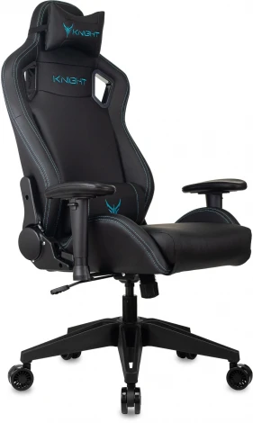 Кресло игровое Knight Outrid Smile черный эко.кожа крестов. пластик