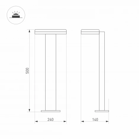 Наземный светильник Arlight LGD-TENT-BOLL 029969 (LED, 220V, IP65)