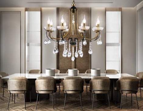 Подвесная люстра Ambrella TRADITIONAL TR4953 (220V, хрусталь, на цепи, свеча)