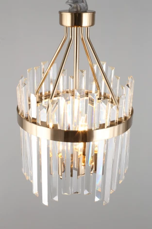 Подвесная люстра Aployt Melisa APL.747.03.04 (220V, хрусталь, на цепи, свеча, круглые)