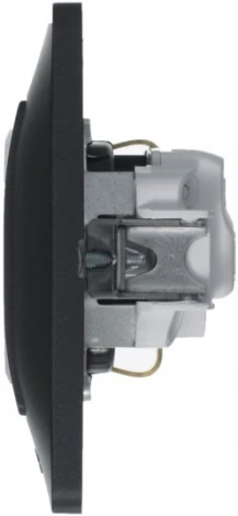 Розетка встраиваемая с заземлением (антрацит) Systeme Electric Glossa GSL000742