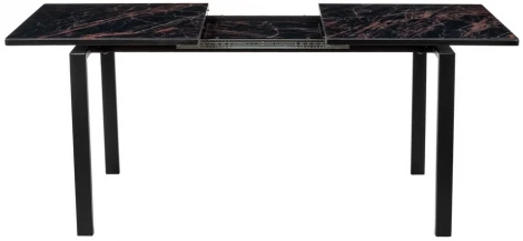 Стол Areal раскладной 140-180х80х75 чёрный мрамор с чёрными ножками Bradex Home RF 0414