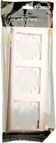 Рамка на 3 поста (шампань) Stekker Катрин 39804