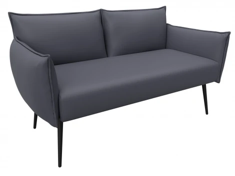 Диван прямой Лига-083 (Фанера/Металл/Экокожа/Серый) Лига Диванов 131069