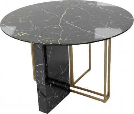 Стол обеденный IST-CASA Веспер F-1171-1.1, 120х120х76 см, черный мрамор