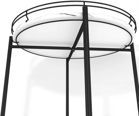 Столик журнальный Sheffilton SHT-CT20 белый мрамор/черный муар