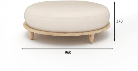 Пуф Arsko Сканди 4 молочный велюр