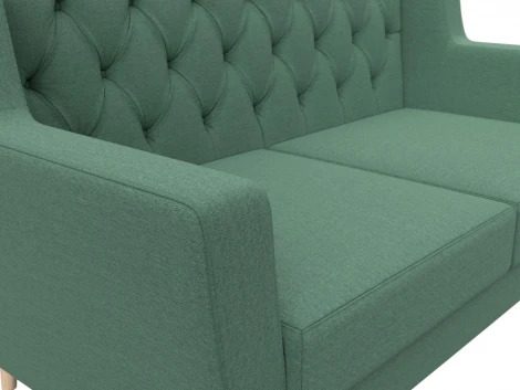 Диван кухонный прямой Брайтон 2 Люкс (Зеленый/Рогожка) Лига Диванов арт.123183