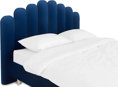 Кровать Queen II Sharlotta L 1600 ОГОГО (арт.577067), (Ткань/Синий)