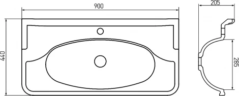 Мебельная раковина Акватон Венеция 90