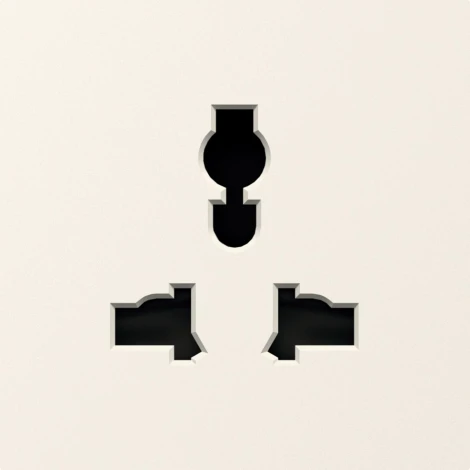 Накладка для розетки мультистандарт, со шторками 16A 250 В~, матовый кремовый Donel A07 DE11631