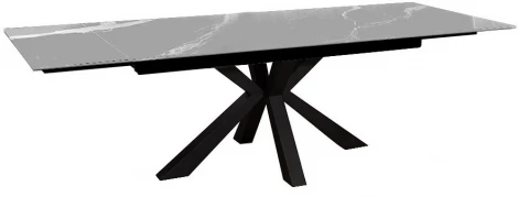 Стол DikLine SFE140 Керамика Серый мрамор/подстолье черное/опоры черные (2 уп.) арт.00-00072894