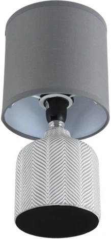 Настольная лампа Lumion Inina 8176/1T серый, керамика/текстиль E14 1*40W 220V (выключатель, круглые)