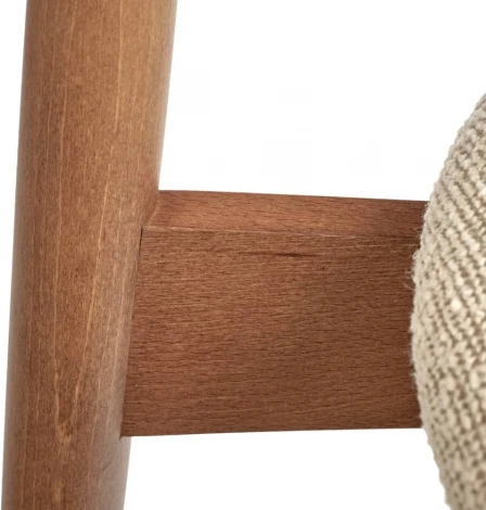 Стул Lucas латте букле с ножками цвета орех Bradex Home арт.RF 0546