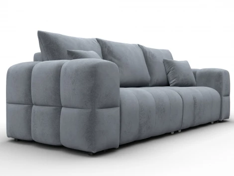 Диван прямой Лига-110 НПБ (ДВП,ДСП,ЛДСП,Брус,Фанера,Велюр/Серый) Лига Диванов 136512