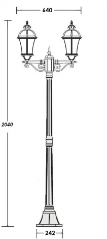 Наземный фонарь Oasis Light ROMA L 95208LA Gw (220V, IP44)