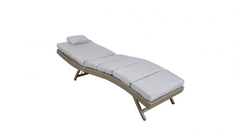 "Лиссабон" шезлонг из искусственного ротанга, цвет соломенный 4SIS арт.УТ-00000520