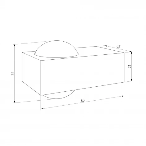 Уличный настенный светильник со светодиодами IP54 Elektrostandard Lenses 35191/W (a070458) (220V)