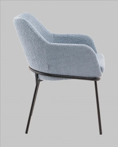 Стул с подлокотниками Кози new ткань букле синий Stool Group арт.УТ000040877