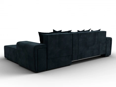 Диван угловой Лига-121 правый угол (ДСП,Брус,Велюр/Графит) Лига Диванов 137354