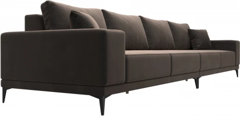 Диван прямой Льюес Лонг (Коричневый/Велюр) Лига Диванов арт.122386