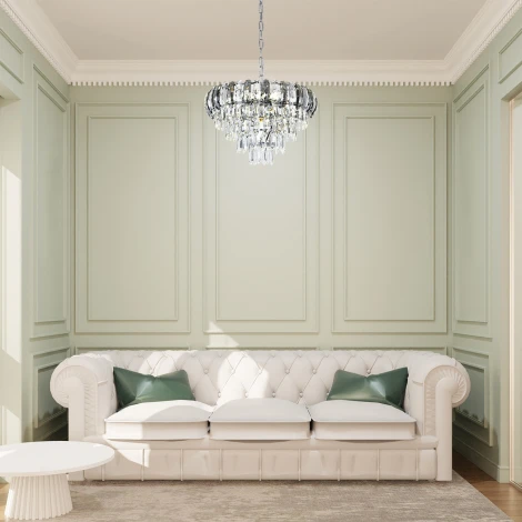 Подвесная люстра на цепи 140008/8P E14*40W Chrome Escada Shifen ES0000018 (220V)