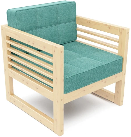 Кресло Arsko Сега сосна рогожка бирюзовая