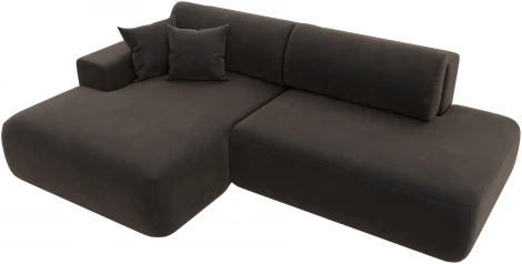 Диван угловой Лига-036 НПБ Модерн левый угол (Коричневый/Велюр) Лига Диванов арт.121411L