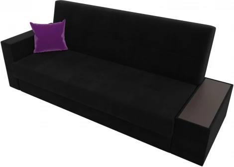 Диван-книжка Лига-020 стол справа (Черный,Фиолетовый/Микровельвет) Лига Диванов арт.118516