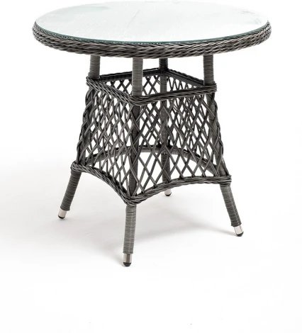 "Эспрессо–80 R" обеденная группа плетеная, цвет графит 4SIS арт.УТ-00005074