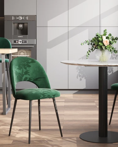 Стул Меган SN велюр зелёный Stool Group УТ000042218