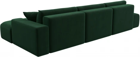 Диван угловой Лига-036 НПБ Модерн Лонг правый угол (Зеленый/Велюр) Лига Диванов арт.121427