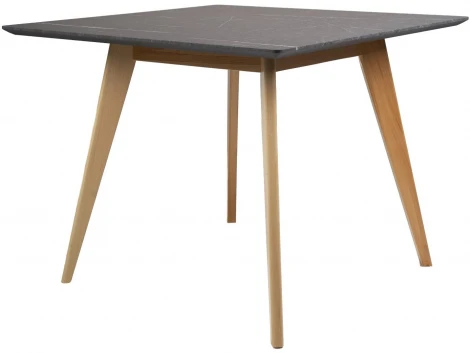 Стол R-Home Лунд квадратный 860*860 Мрамор Графит