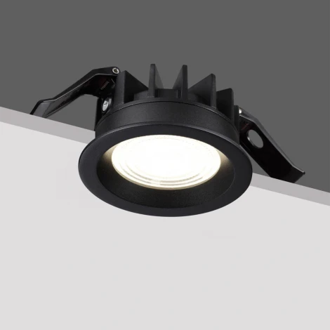 Встраиваемый светильник светодиодный Novotech Fluo 359843 черный с переключателем цв. температуры LED 10W 220V 2700К\3200К\4000К