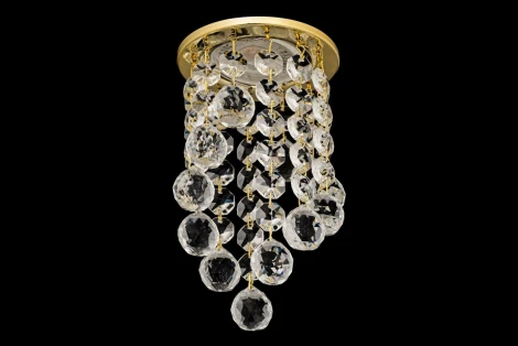 Встраиваемый светильник хрустальный Dio D'Arte Osimo Gold GU10.5.14.8.113 G (220V, круглые)