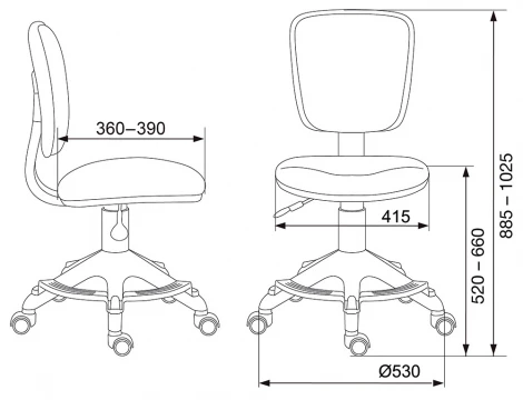 Кресло детское Бюрократ CH-204-F оранжевый жираф крестовина пластик подст.для ног