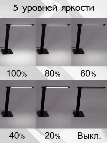 Настольная лампа светодиодная складываемая Citilux Ньютон CL803081 (регулировка яркости, сенсорный выключатель)