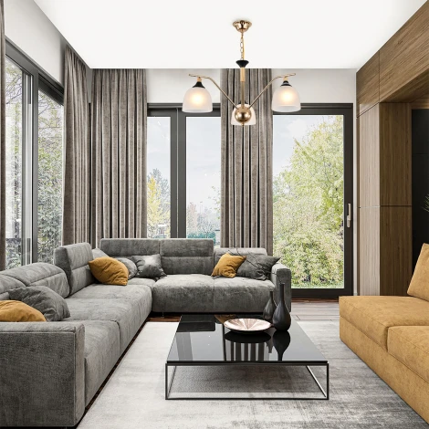 Подвесная люстра Escada Actinidia 2123/3P 3x40Вт E27, металл/стекло, черный/дерево, белый матовый плафон (220V, на цепи)