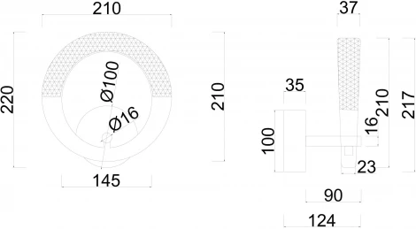 Бра Arte Lamp Montana A7777AP-1GO (LED, 220V, кольцо)