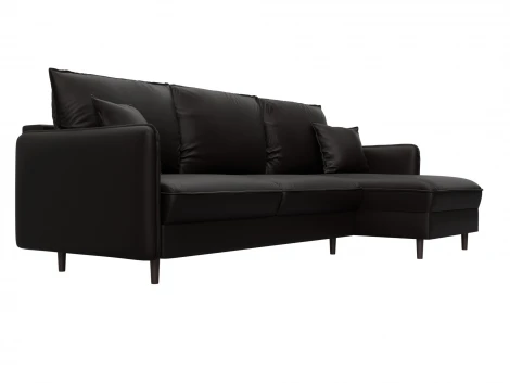 Диван угловой Лига-064 НПБ угол универсальный (ДСП/Дерево/Экокожа/Коричневый) Лига Диванов 129932