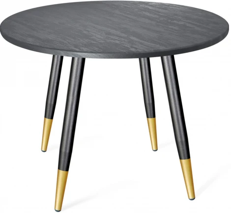 Стол Sheffilton SHT-TU14/TT 90 МДФ черный муар/золото/каменный уголь