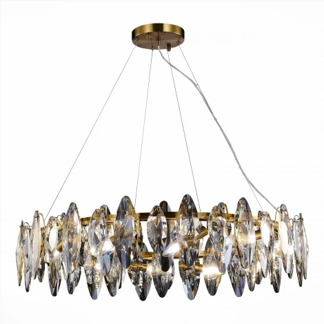 Подвесная люстра Ancona SL1227.303.12 ST Luce (220V, хрусталь, подвески, на тросе, круглые)