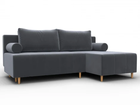 Диван угловой Лига-102 угол универсальный (ДСП,Брус,Фанера,Велюр/Серый) Лига Диванов 134792