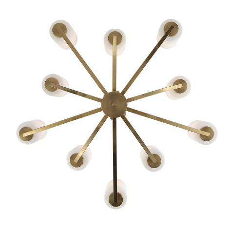 Подвесная люстра ST Luce SL1403.303.10 Опал Латунь/Прозрачный E27*10 40W