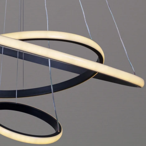 Подвесной светильник светодиодный с регулировкой цветовой температуры Reluce 99001-0.9-03 BK (220V, на тросе)