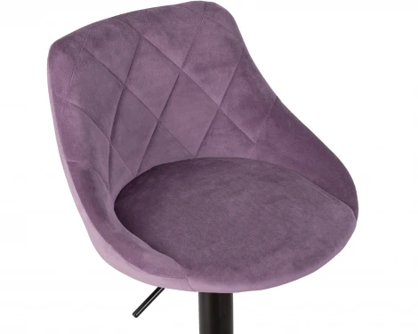 Стул барный LOGAN BLACK (пудрово-сиреневый велюр (MJ9-52))