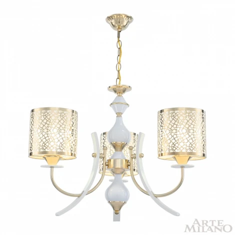 Подвесная люстра Arte Milano Florentia-6067 306067/3 Wh/Gd (220V, на цепи)