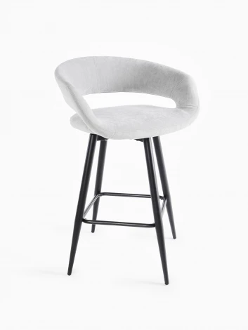 Стул барный МАМАДОМА Барни Р 700, Черный/Grey Lux b22