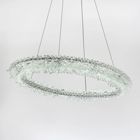 Подвесной светильник светодиодный хрустальный с пультом с регулировкой цветовой температуры и яркости Modelux MODESTYLE MS.5004.800 CR